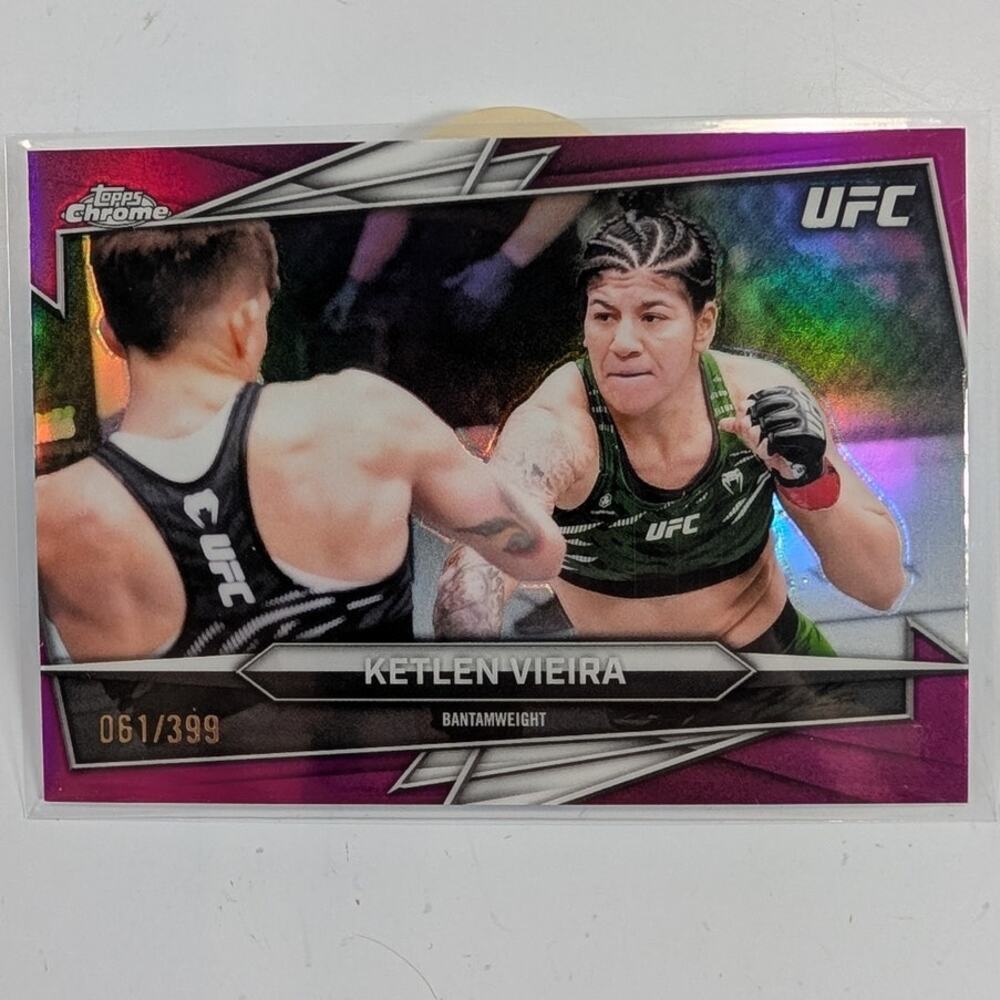2026 Topps Chrome UFC Ketlen Vieira #198 Magenta Refractor /399 Parallel